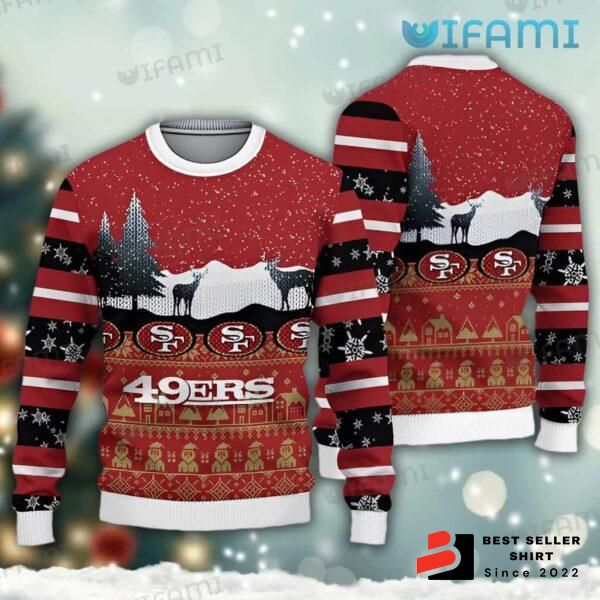 49ers Logo San Srancisco Xmas Gift Ugly Christmas Sweater Custom Funny 1