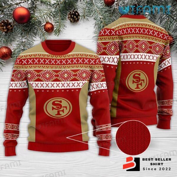 49ers Logo Xmas Gift San Srancisco Ugly Christmas Sweater Custom Unisex Sweater 1