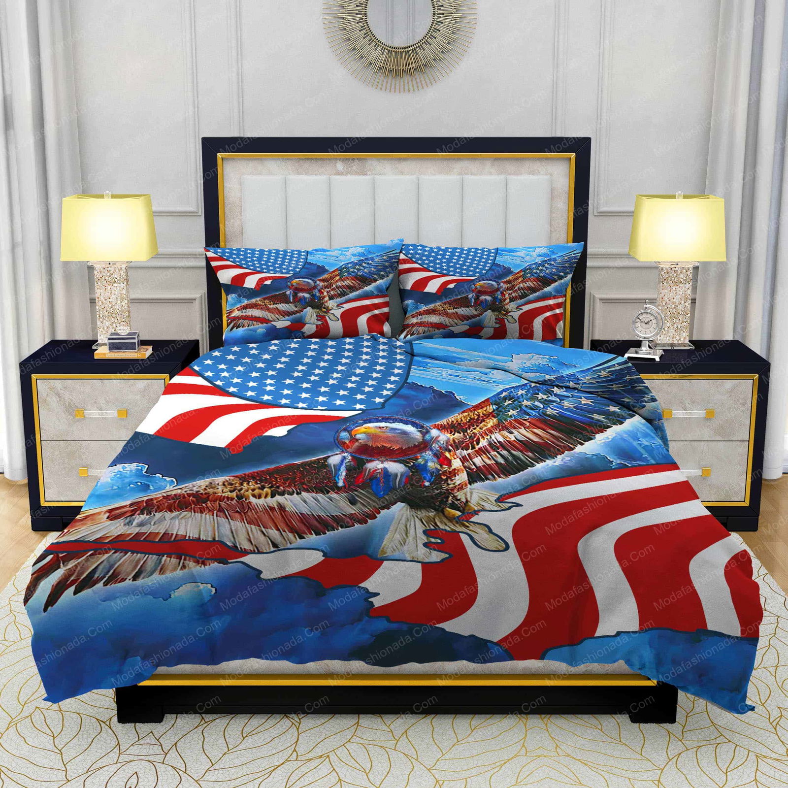 4th of july independence day us american flag patriotic bedding sets