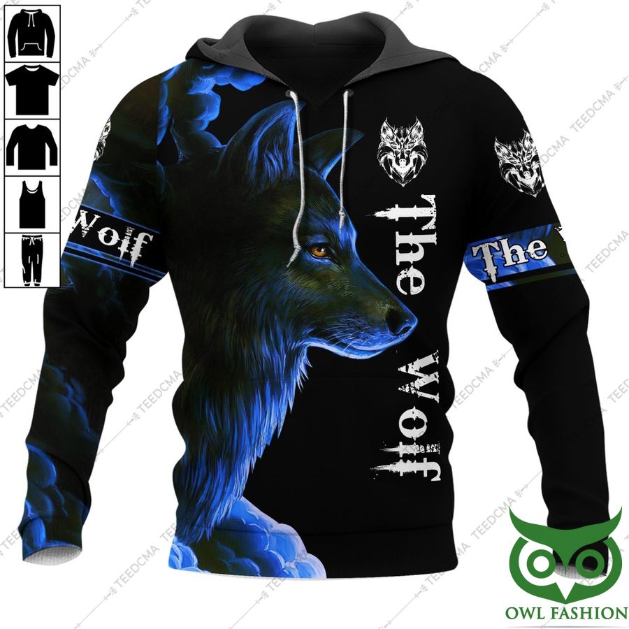 8vOrQxx8 104 The Wolf Blue Style Hoodie 3D