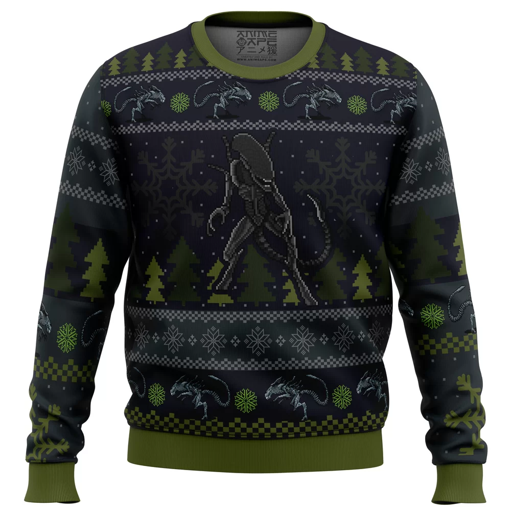 A Christmas Bug Hunt Xenomorph PC men sweatshirt FRONT mockup