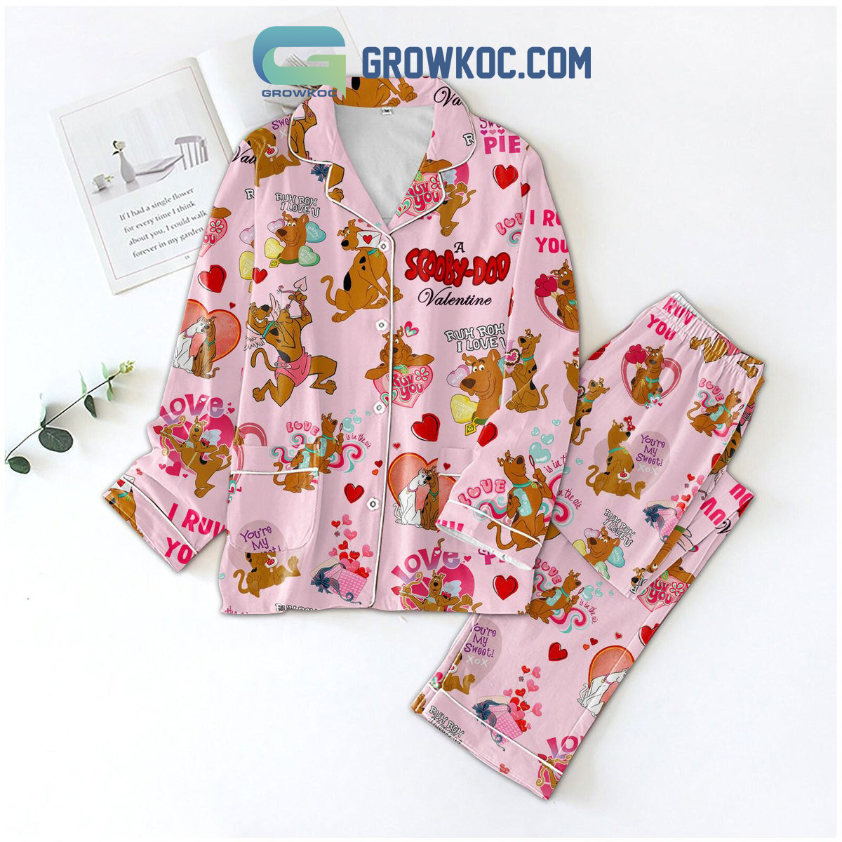 A Scooby Doo Valentine Polyester Pajamas Set2B1 e8siF