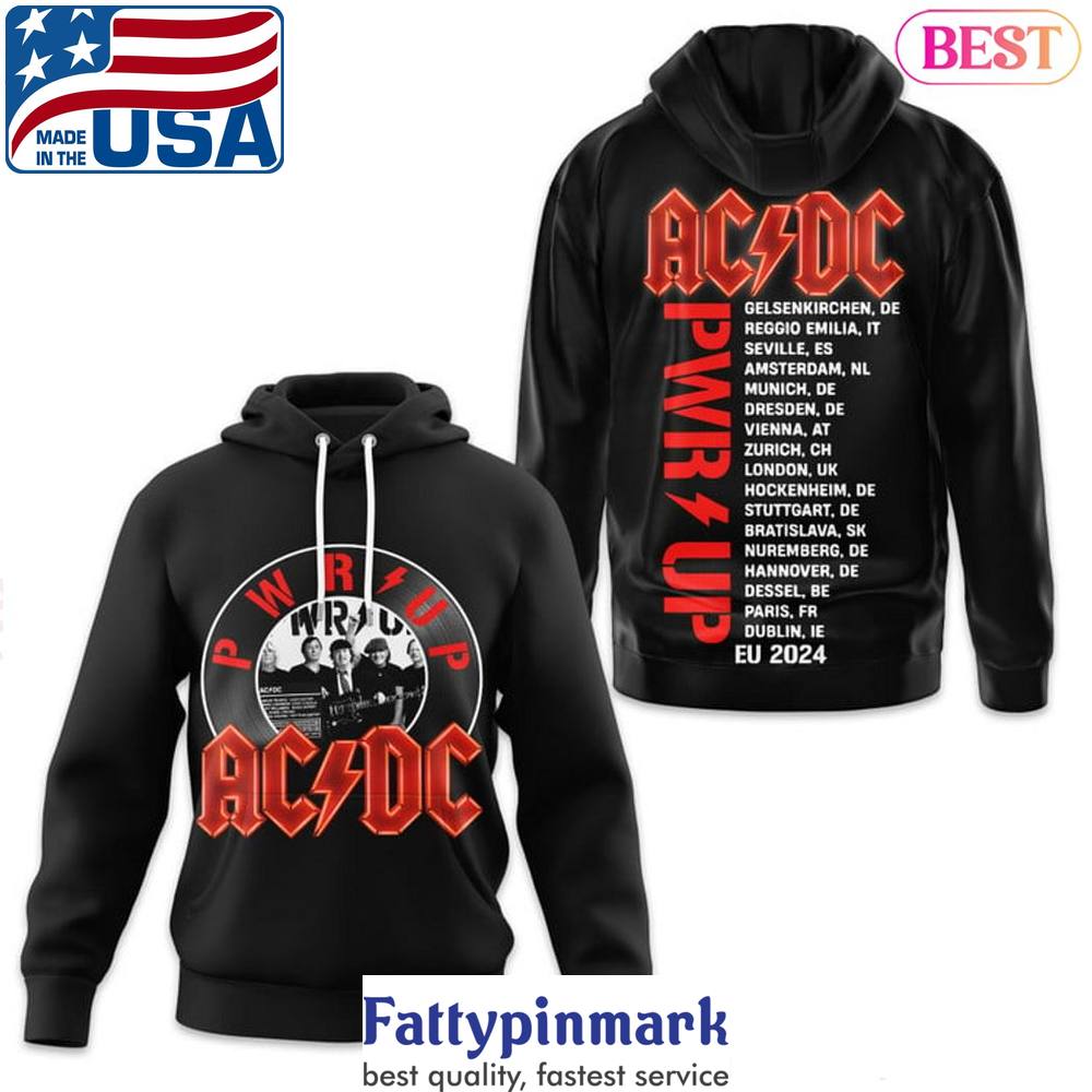 AC DC Eu 2024 PWR UP Tour Design Hoodie 1