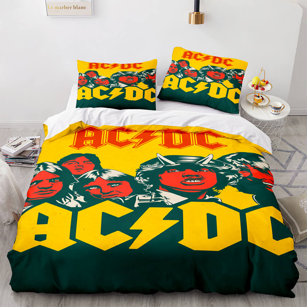 ACDCCosplay3PieceBeddingSetDuvetCoversComforterBedSheets 1