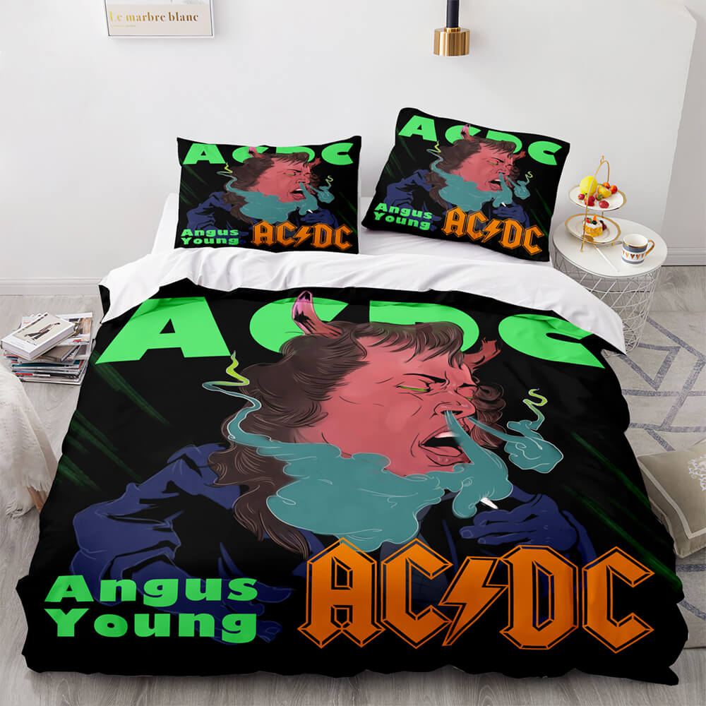 ACDCCosplay3PieceBeddingSetDuvetCoversComforterBedSheets 4