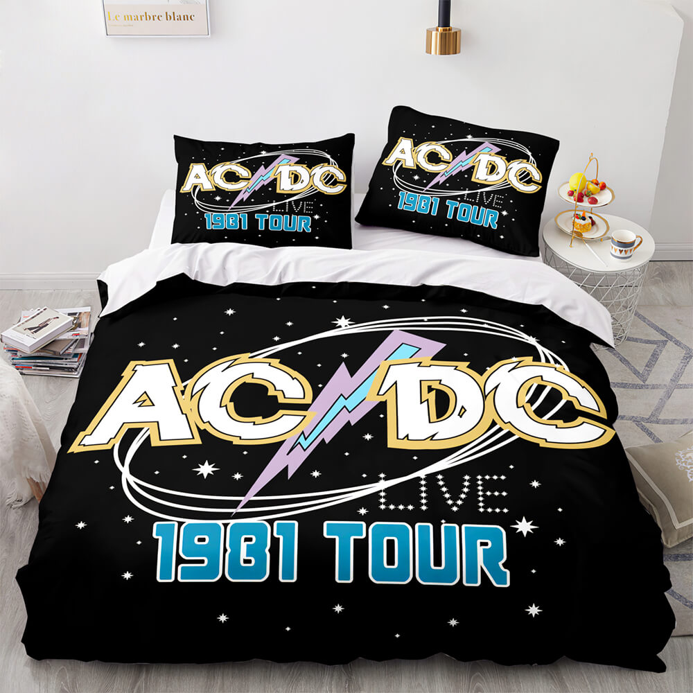 ACDCCosplay3PieceBeddingSetDuvetCoversComforterBedSheets 5