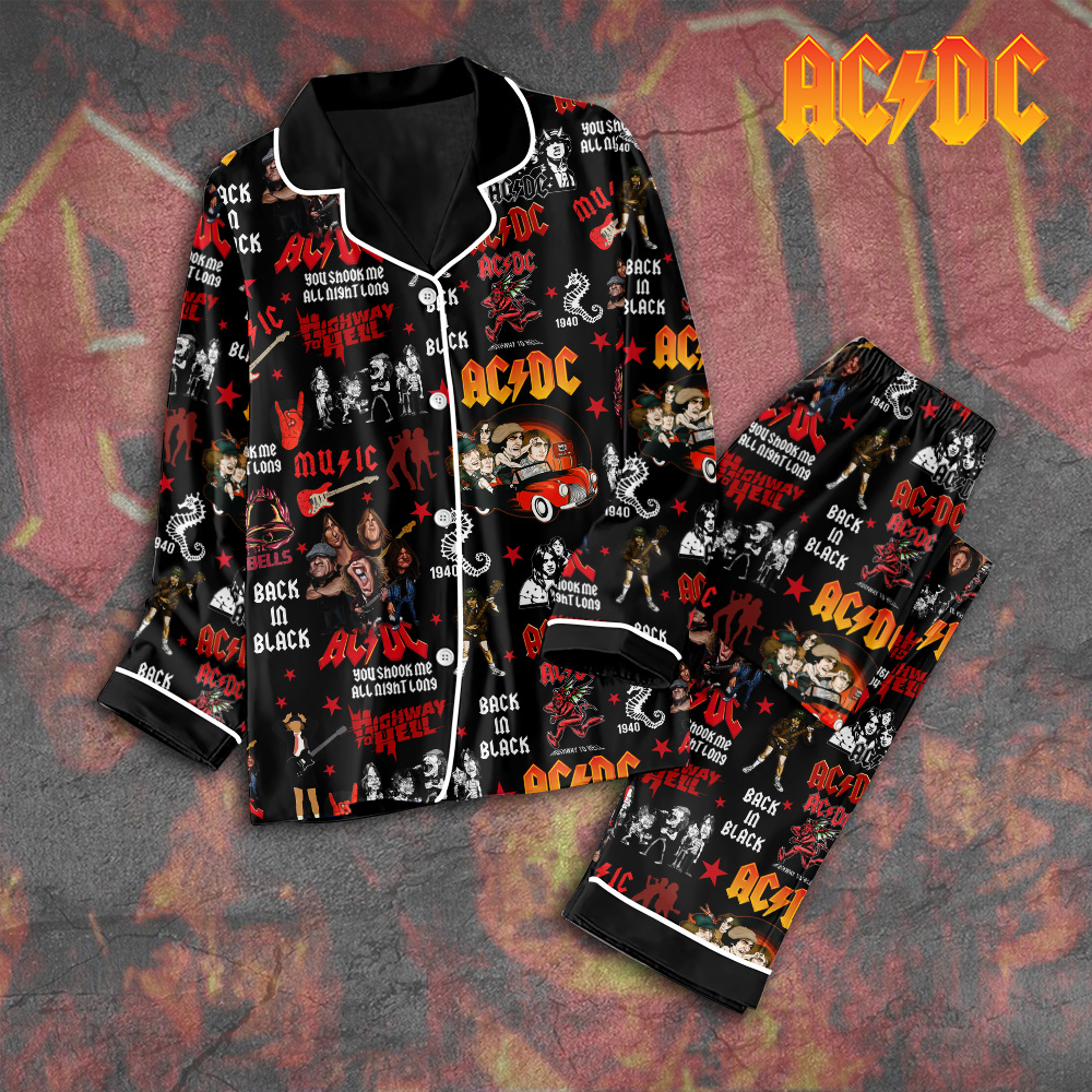 ACDC Button Down Pajamas TANTN2808 mk1 1