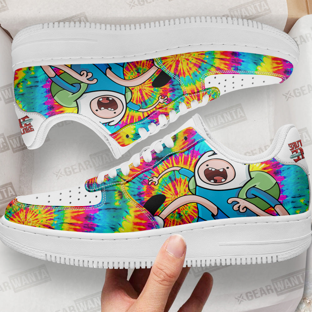 Adventure Time Finn The Human Air Sneakers Custom Tie Dye Style 1 GearWanta