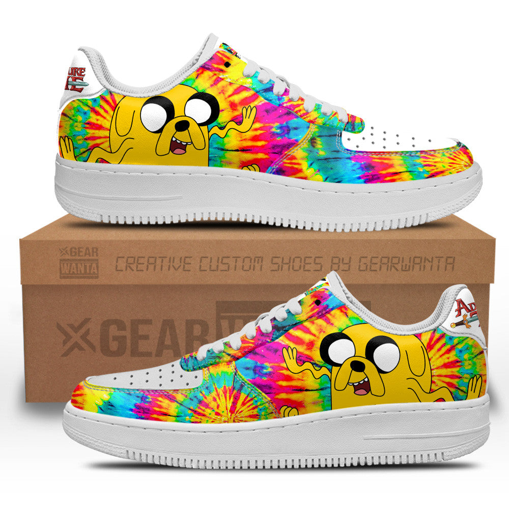 Adventure Time Jake The Dog Air Sneakers Custom Tie Dye Style 1 GearWanta