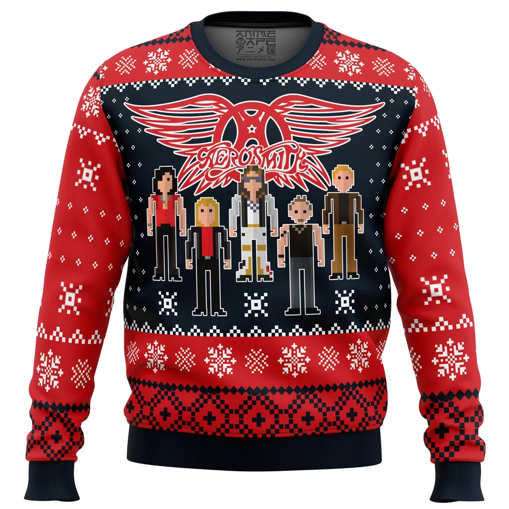 Aerosmith Ugly Christmas Sweater FRONT mockup