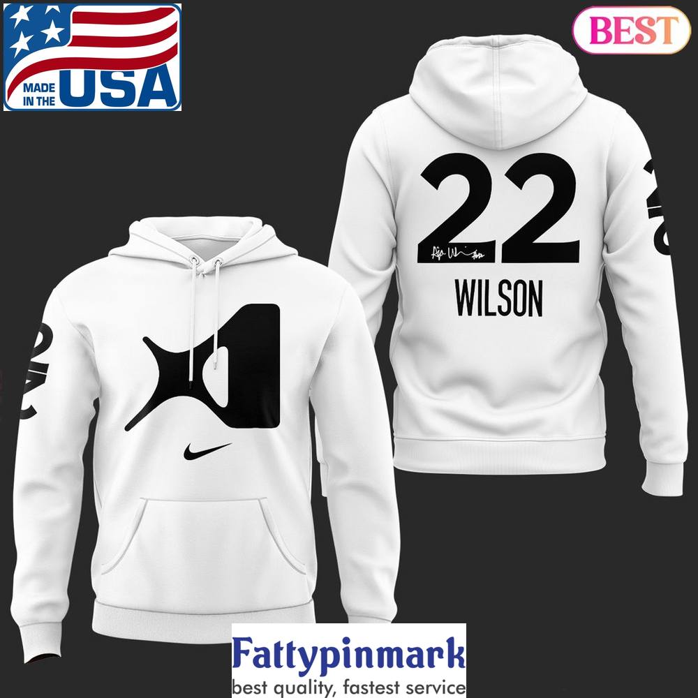 Aja Wilson 22 Signature Special Design Hoodie White 1