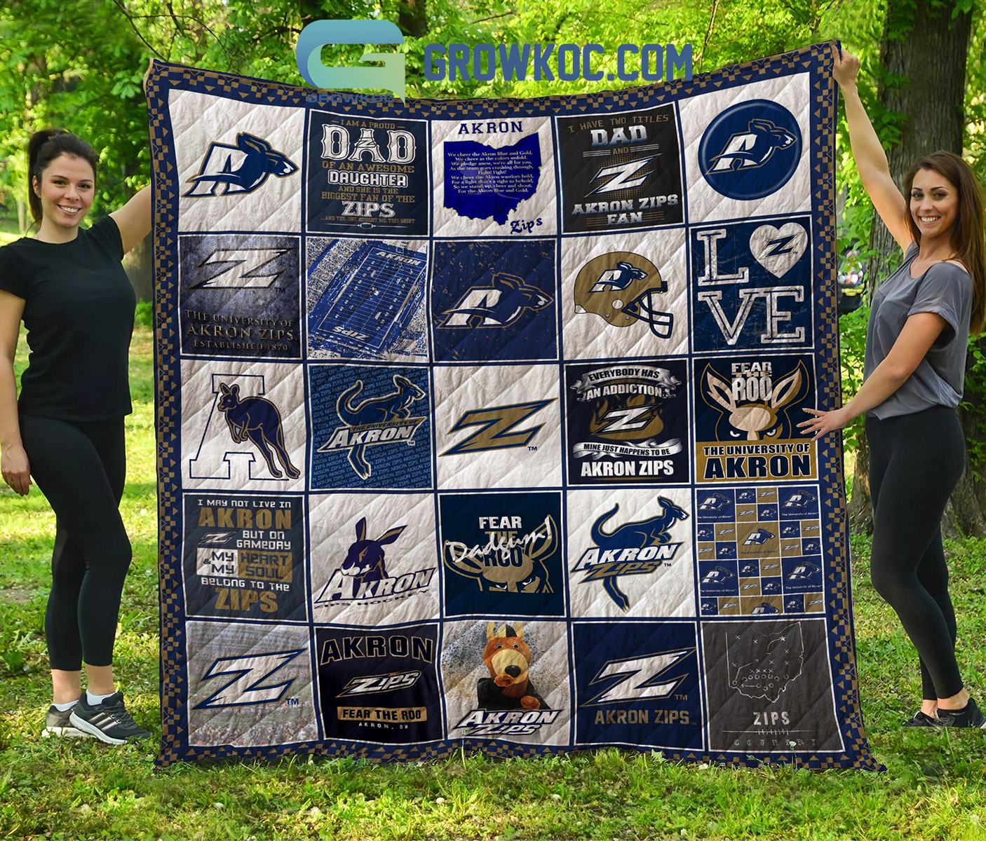 Akron Zips football NCAA Collection Design Fleece Blanket Quilt2B1 qdpXJ