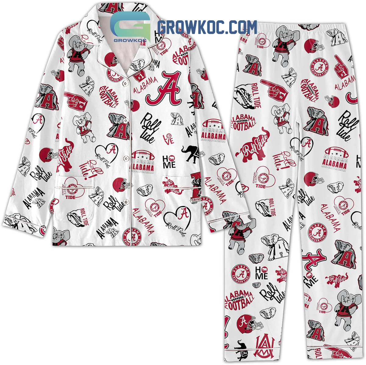 Alabama Crimson Tide Roll Tide Pajamas Set2B1 NYyfD