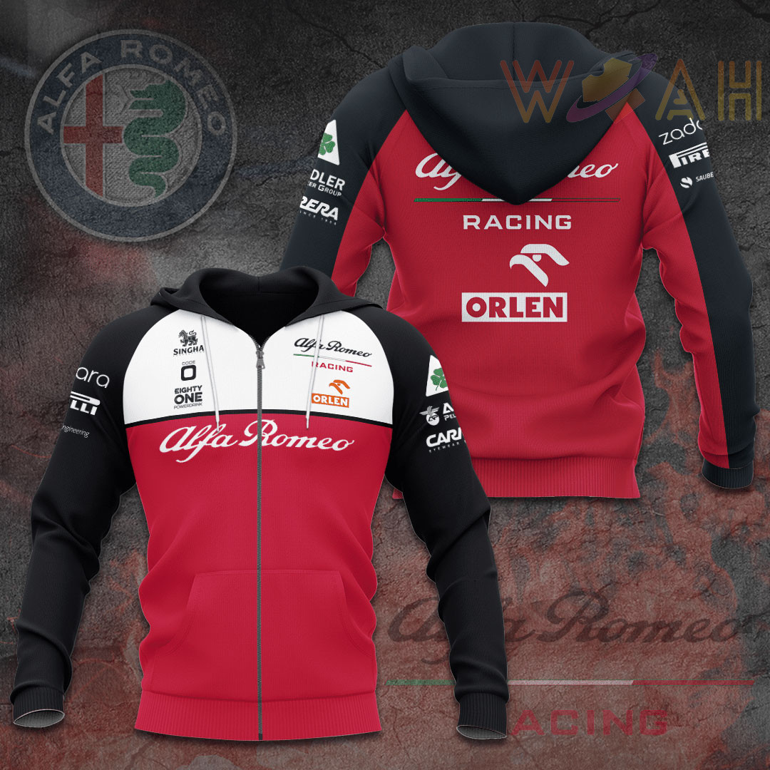 Alfa Romeo Racing 3D Zip Hoodie F1ARR003