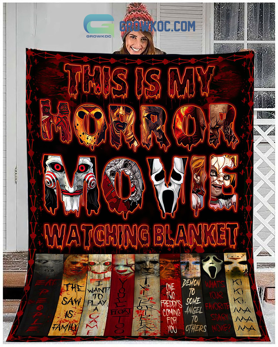 All Horror Movies In This Blanket Fleece Quilt2B1 F4ym0