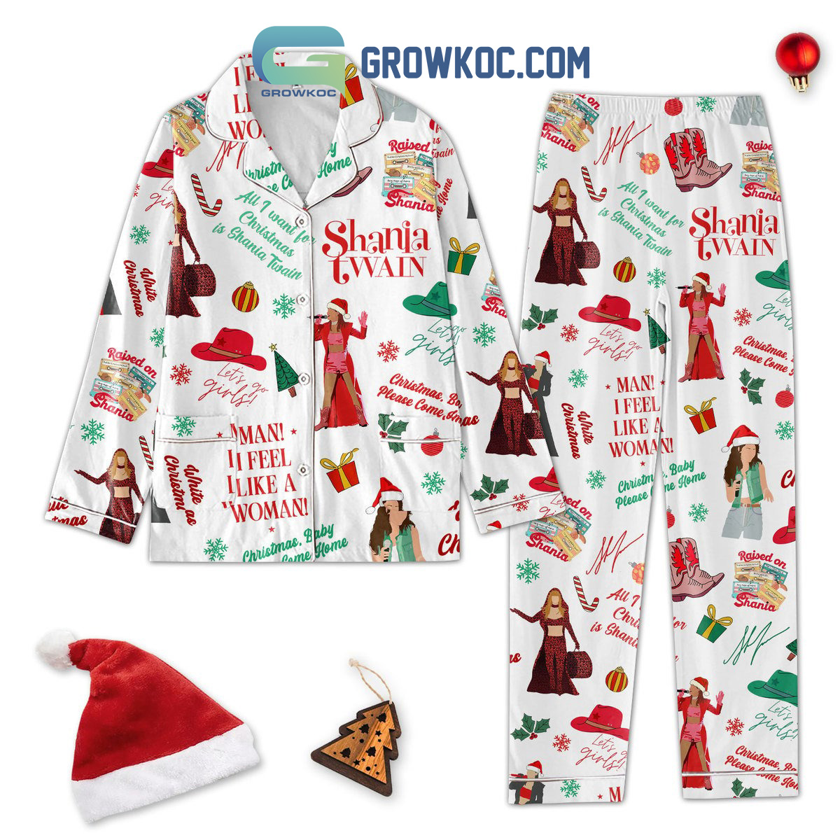 All I Want For Christmas Is Shania Twain Pajamas Set2B1 V95nA