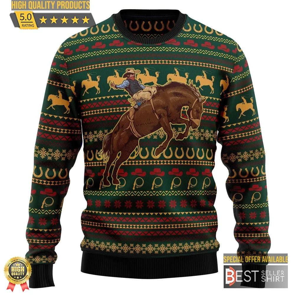 Amazing Cowboy Ugly Christmas Sweater 1