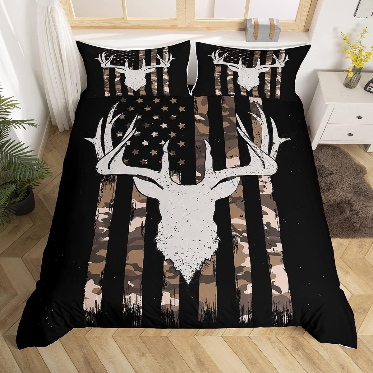 American Flag Duvet Cover Deer Hunting Bedding Set Twin Size Kids Boys Teens Bedroom Brown Military Camo Comforter Cover Usa Federations Stars Bed 1 9c63292e 14bc 43be 868e 5244baea09f7.59031e15836a2672ee48394b2d230bad