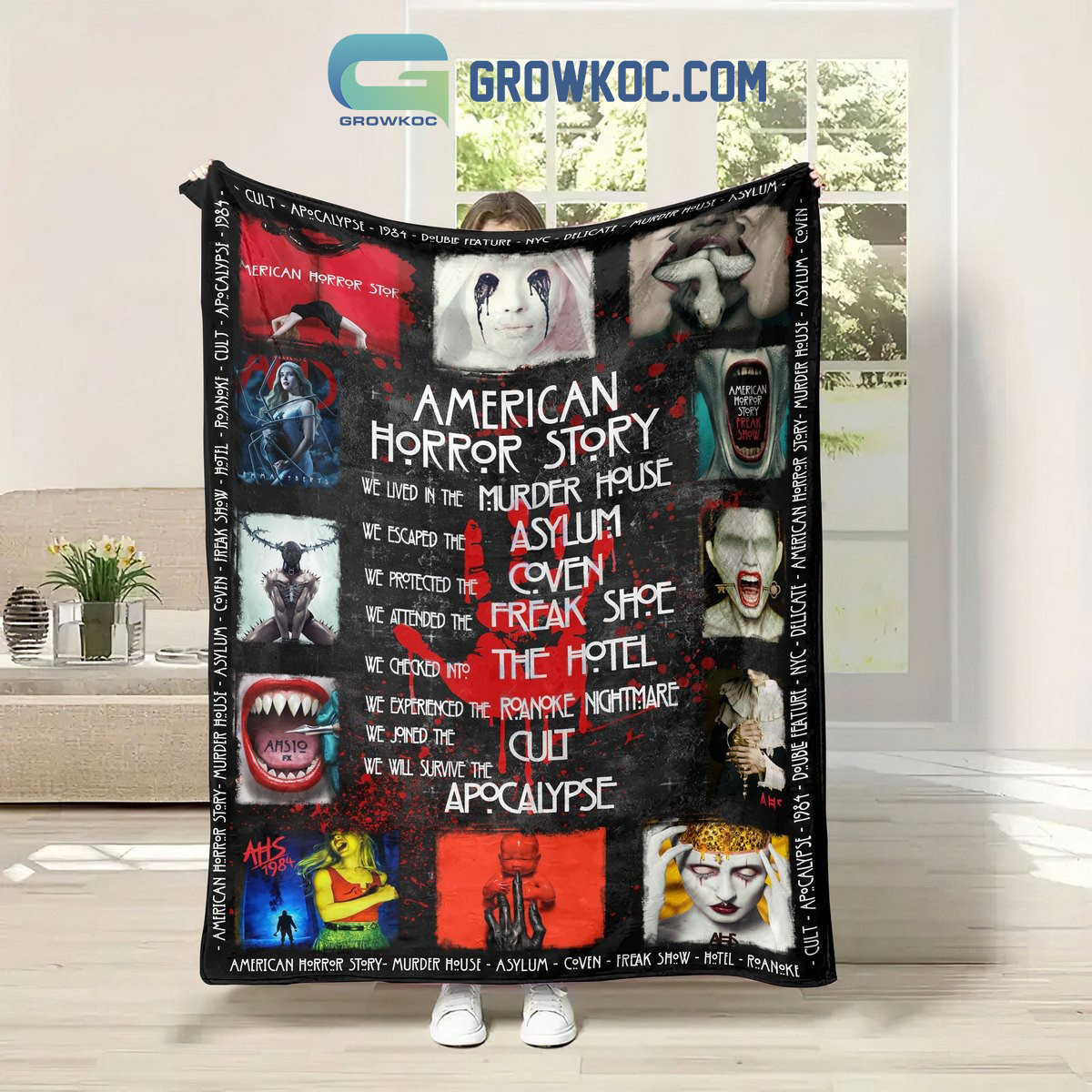 American Horror Story Apocalypse Fleece Blanket Quilt2B1 EU1Ui