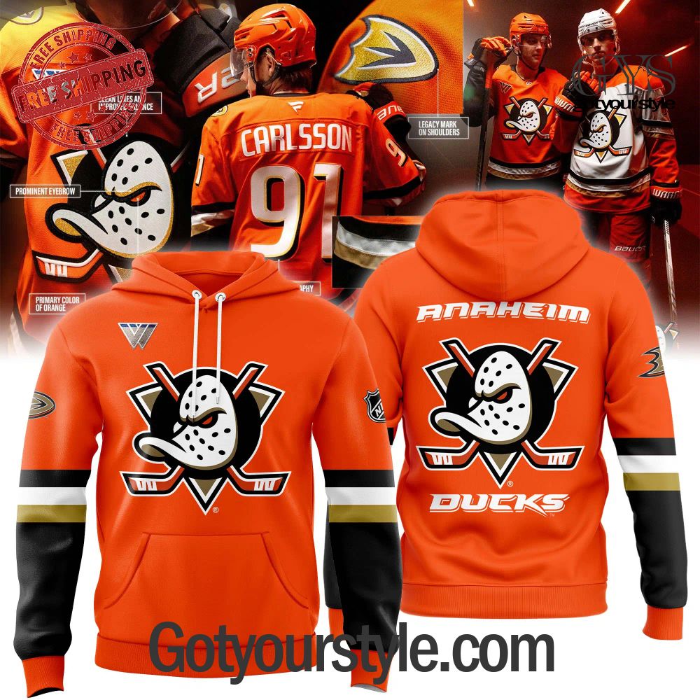 Anaheim Ducks Orange Country New Hoodie 1