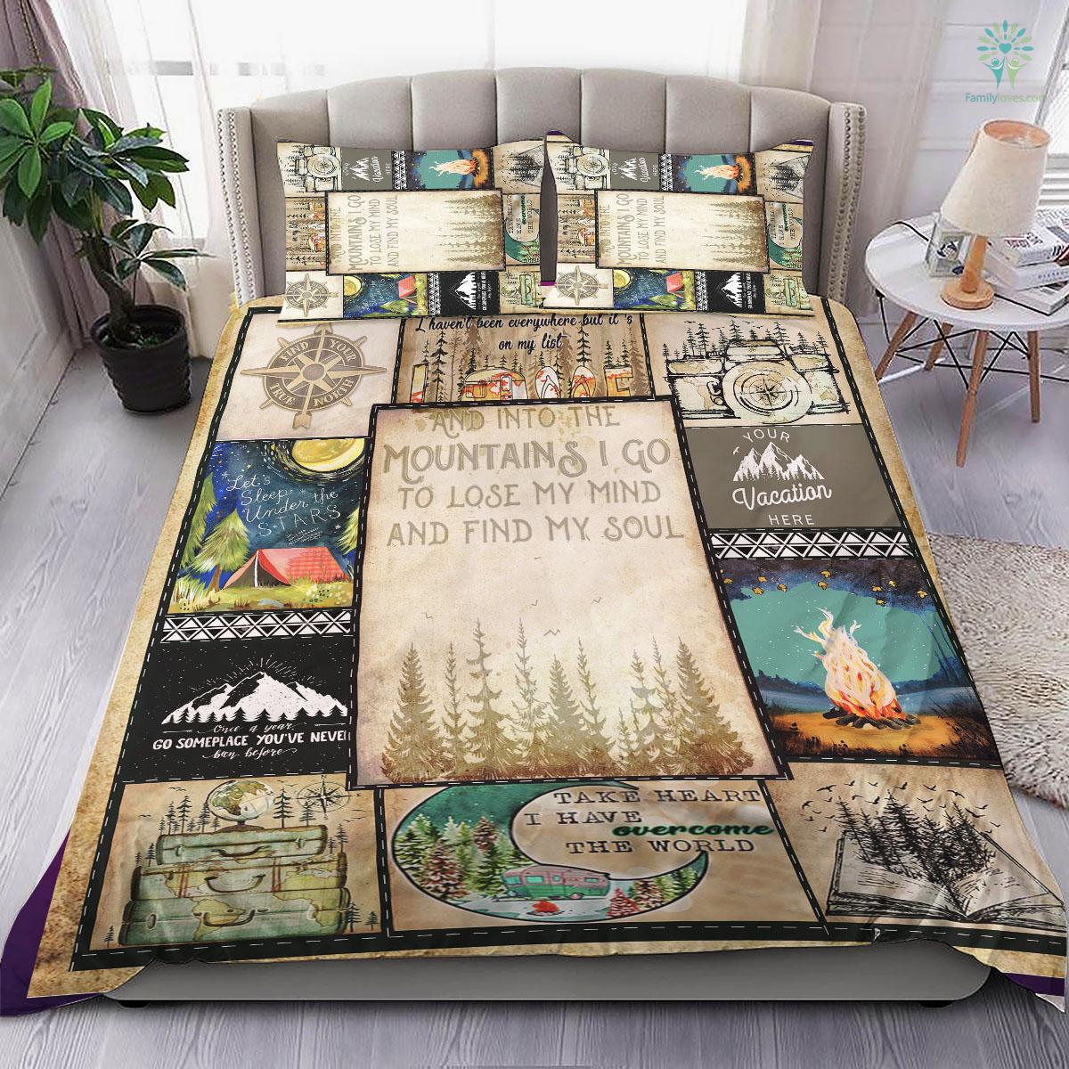 And Into The Forest I Go To Lose My Mind And Find My Soul Fleece Bedding Set 21