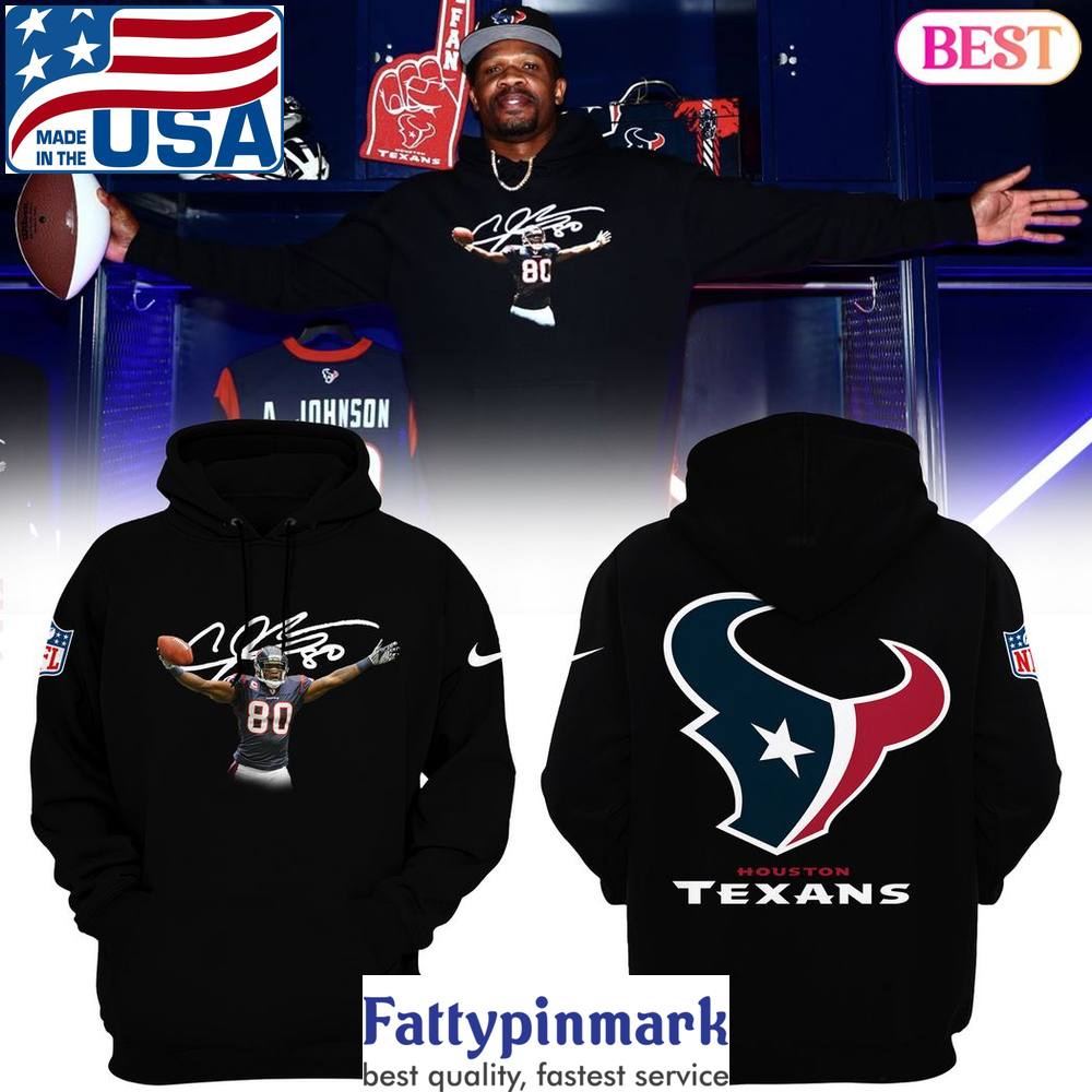 Andre Johnson Signature Houston Texans Football Hoodie 1