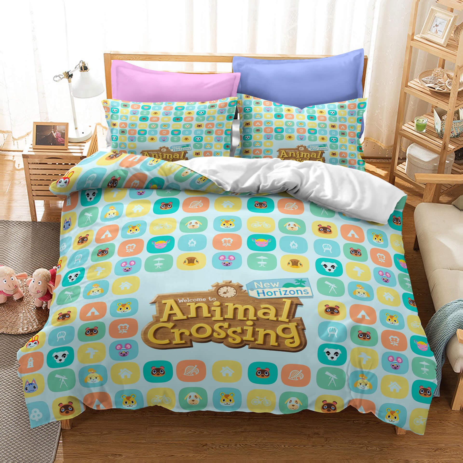 AnimalCrossingCosplayBeddingSetDuvetCoverQuiltCoversBedSet 2