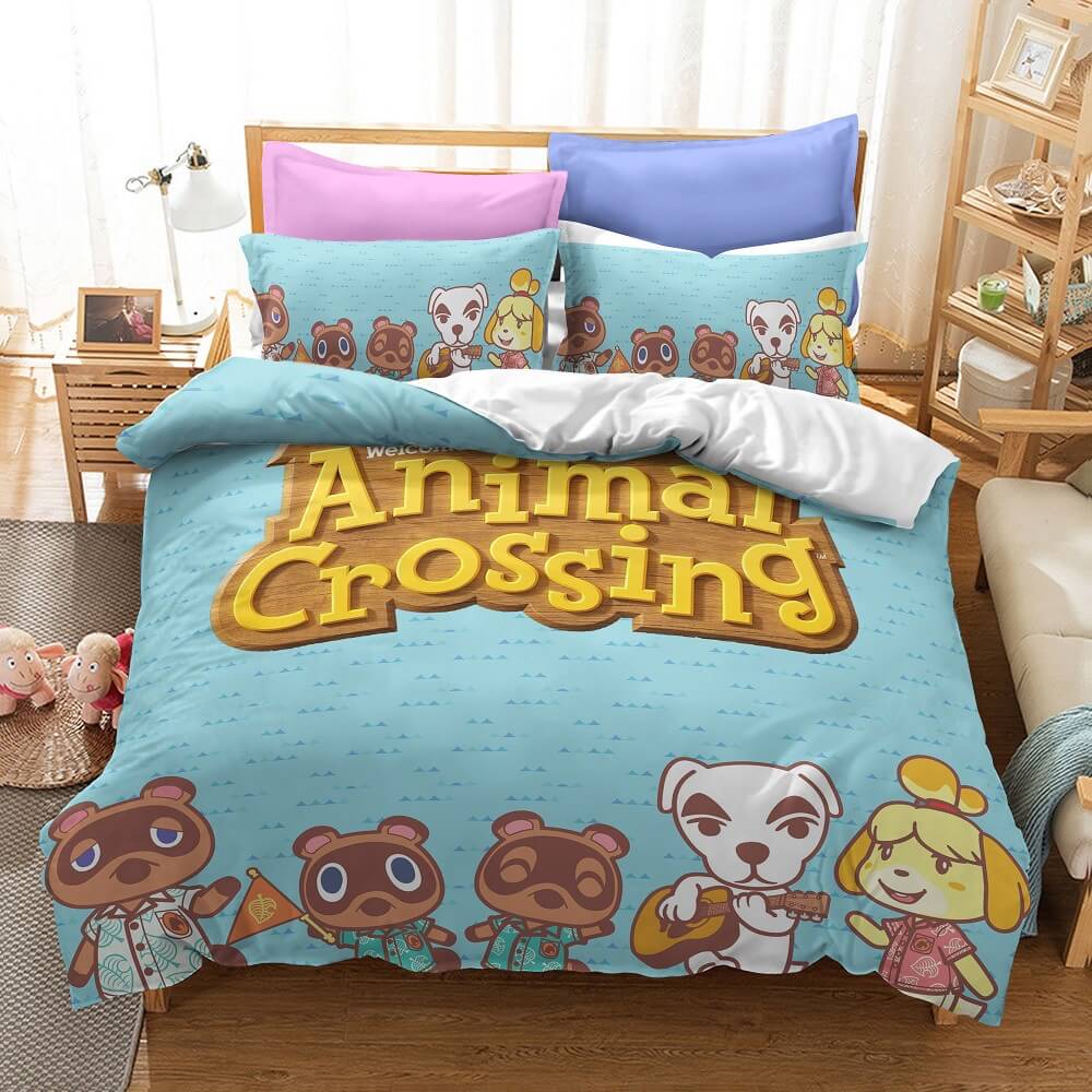 AnimalCrossingCosplayBeddingSetDuvetCoverQuiltCoversBedSet 3