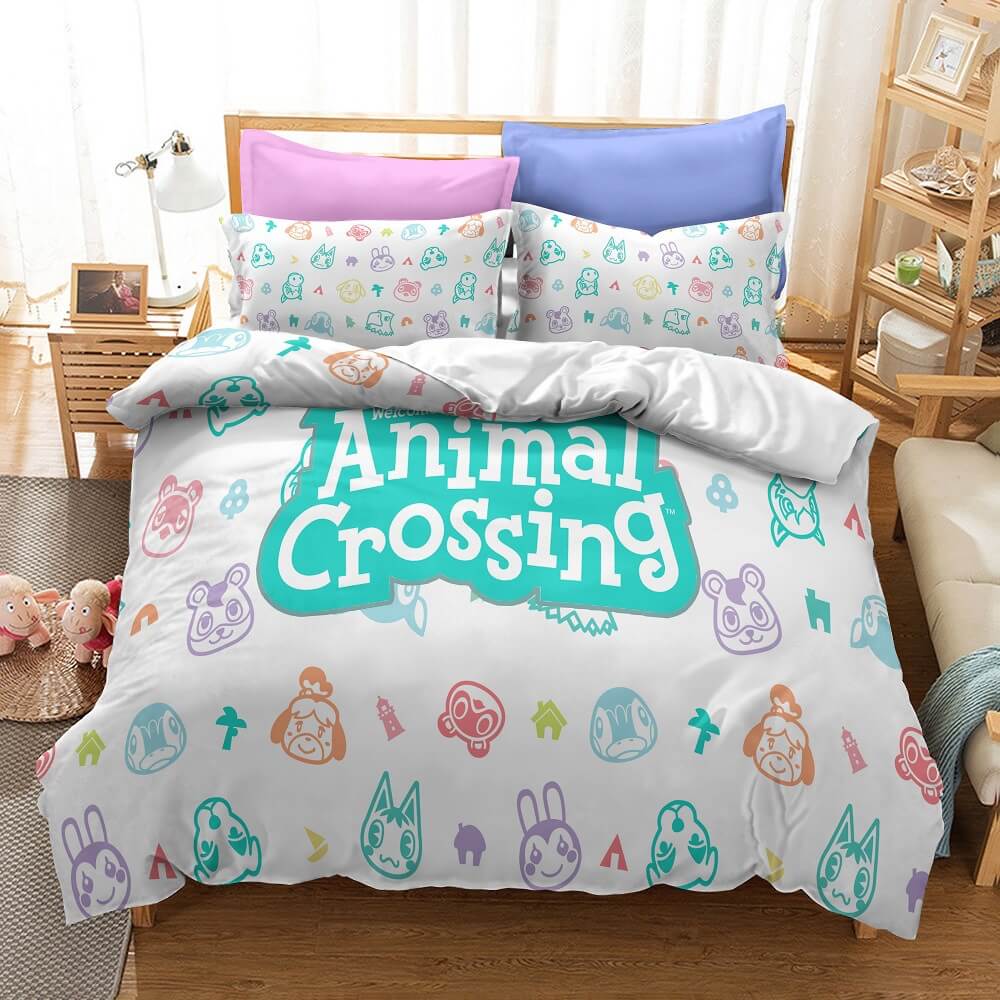 AnimalCrossingCosplayBeddingSetDuvetCoverQuiltCoversBedSet 6