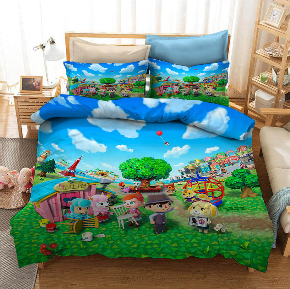 AnimalCrossingCosplayBeddingSetDuvetCoverQuiltCoversBedSet 7