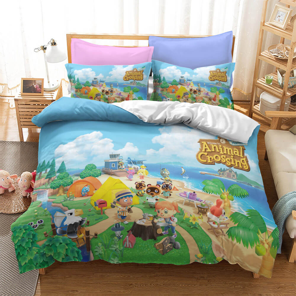 AnimalCrossingCosplayBeddingSetQuiltDuvetCoverBedSheetsSets 1