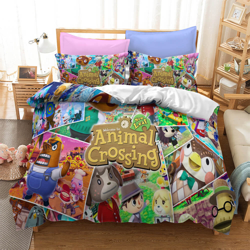 AnimalCrossingCosplayBeddingSetQuiltDuvetCoverBedSheetsSets 6