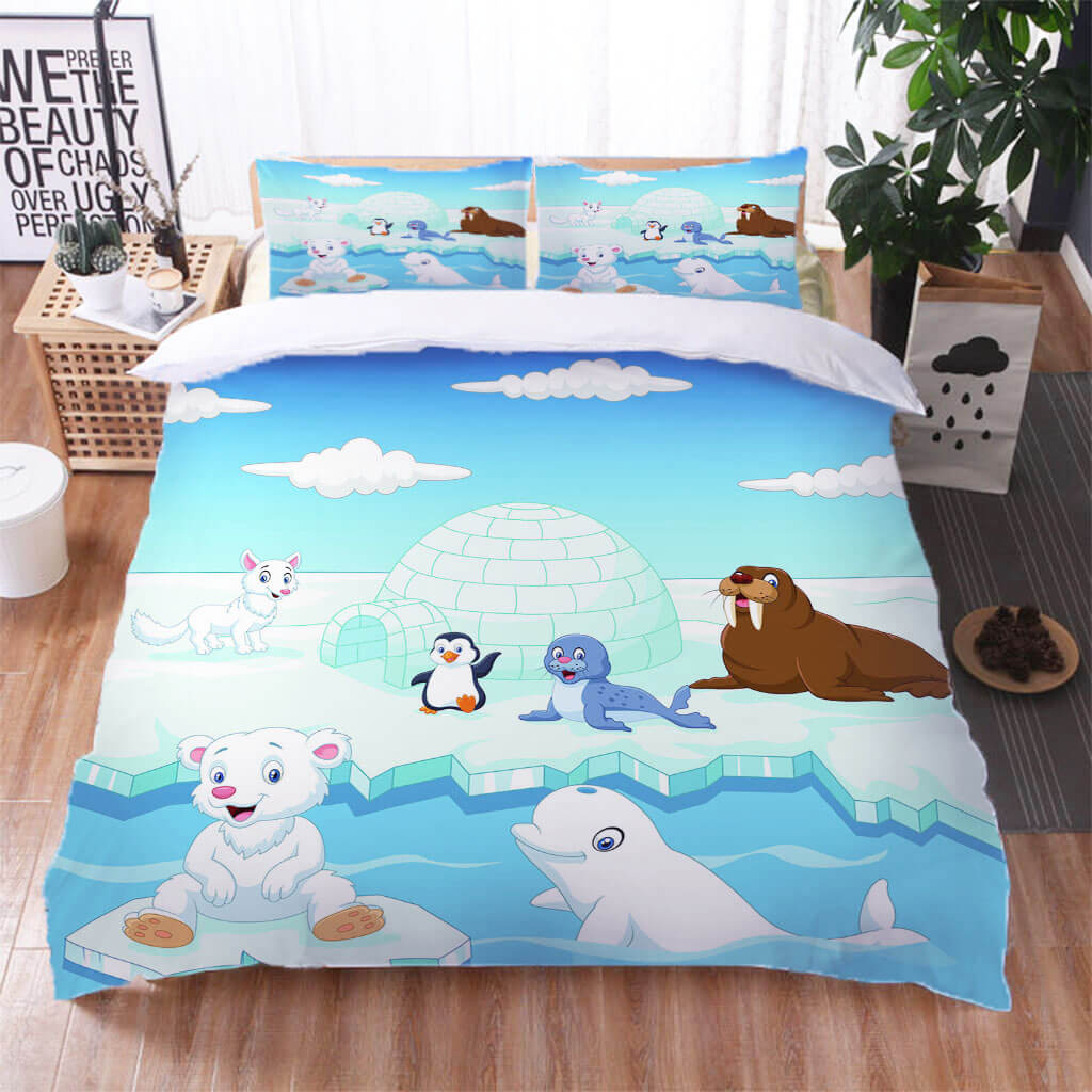 AnimalWorldBeddingSetQuiltDuvetCoverBedSheetSets 2