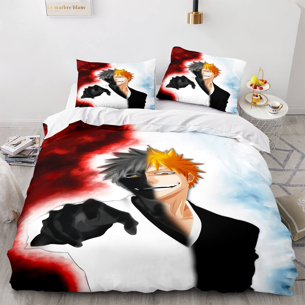 AnimeBLEACHCosplayBeddingSetsQuiltDuvetCoversComfyBedSheets 1