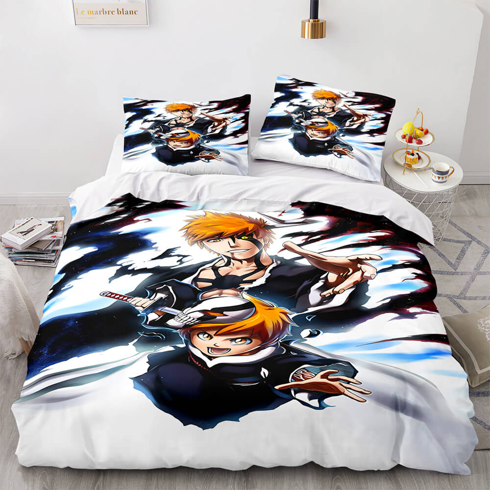 AnimeBLEACHCosplayBeddingSetsQuiltDuvetCoversComfyBedSheets 5