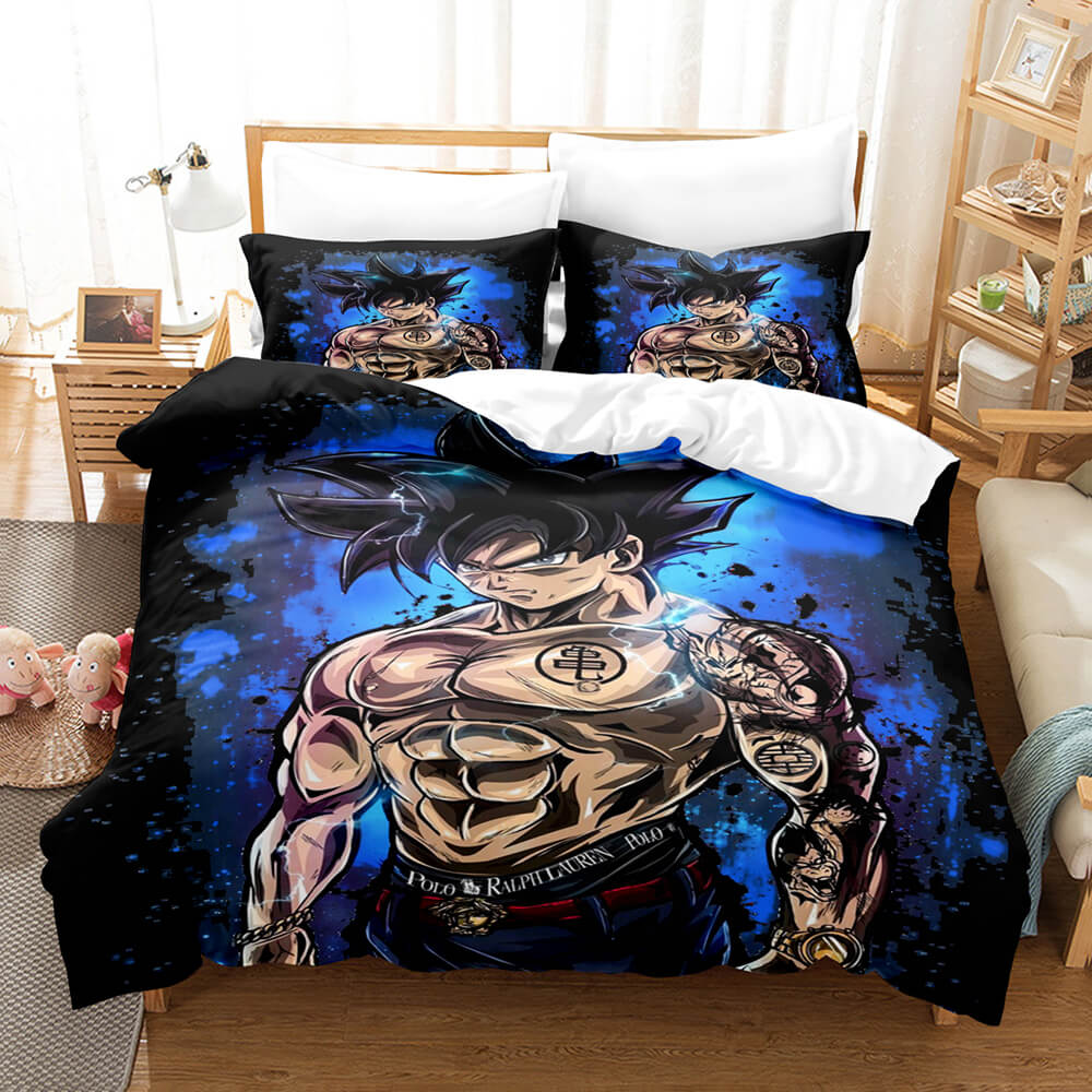 AnimeDragonBallBeddingSetsQuiltDuvetCoverBedSheetsHomeDecor 7