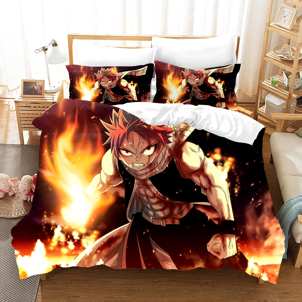 AnimeFairyTailCosplayBeddingSetDuvetCoversComforterBedSheets 1