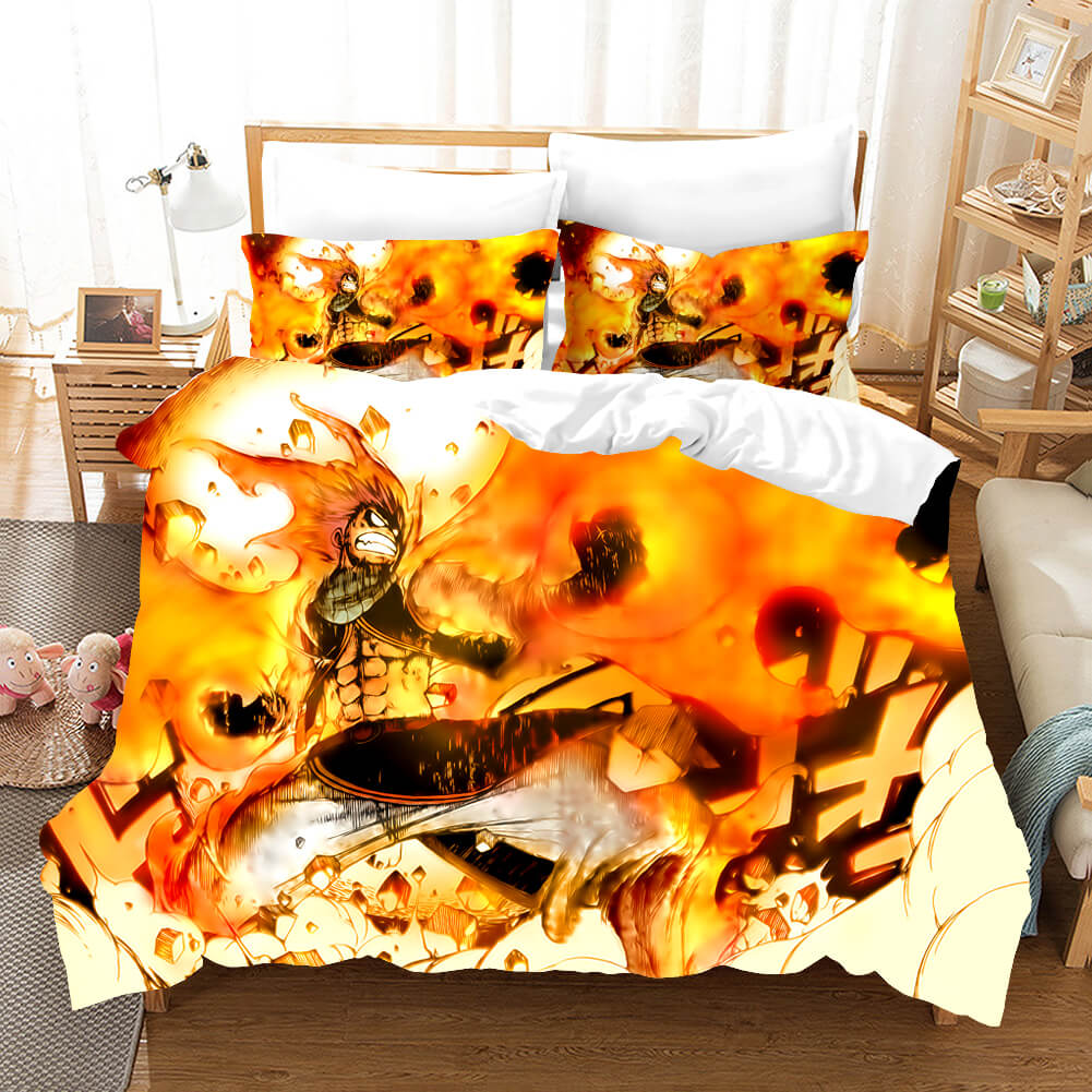 AnimeFairyTailCosplayBeddingSetDuvetCoversComforterBedSheets 2