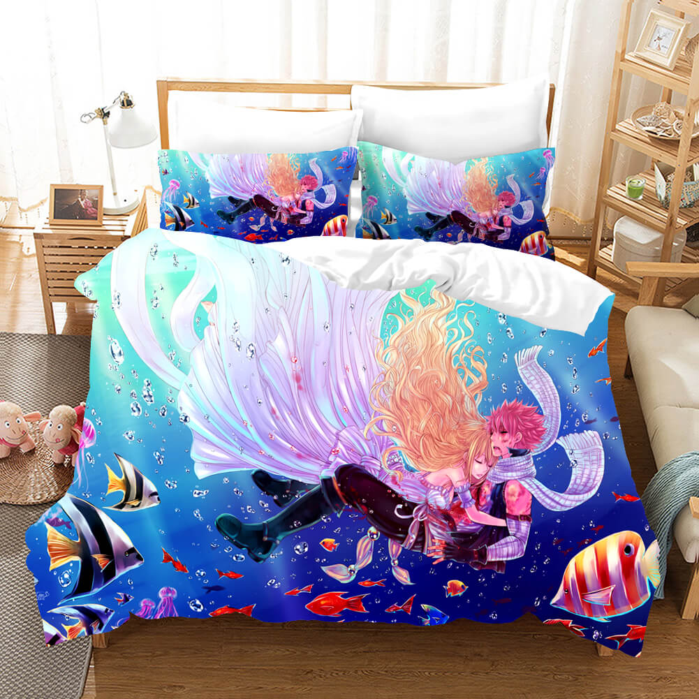 AnimeFairyTailCosplayBeddingSetDuvetCoversComforterBedSheets 4