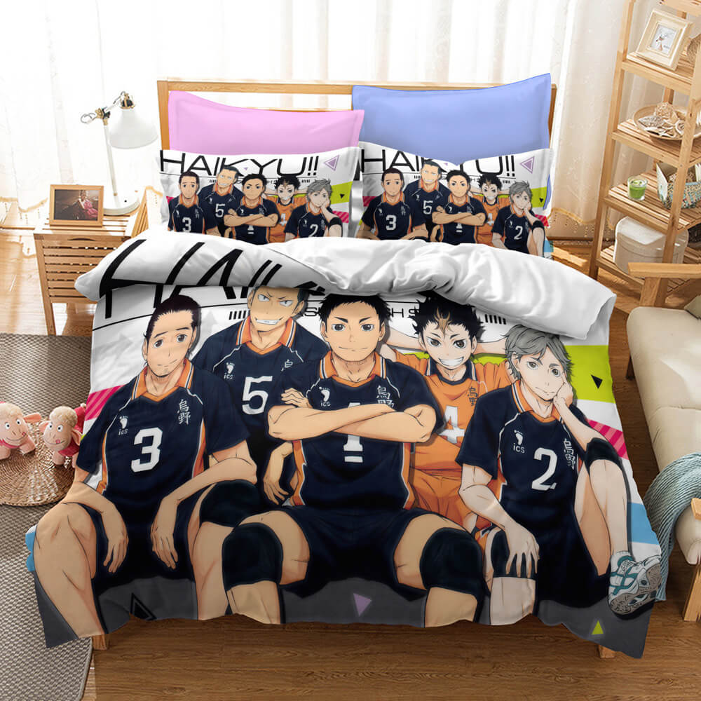 AnimeHaikyuuCosplayBeddingSetQuiltDuvetCoversBedSheetsSets 2