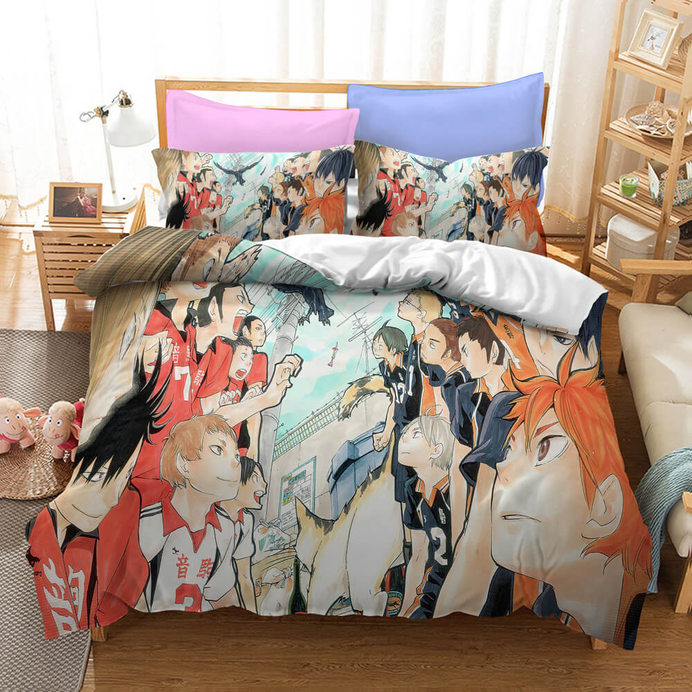 AnimeHaikyuuCosplayBeddingSetQuiltDuvetCoversBedSheetsSets 3