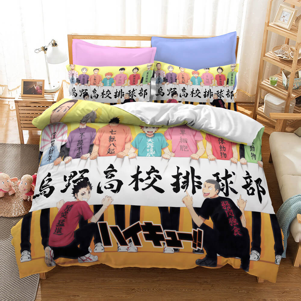 AnimeHaikyuuCosplayBeddingSetQuiltDuvetCoversBedSheetsSets 6