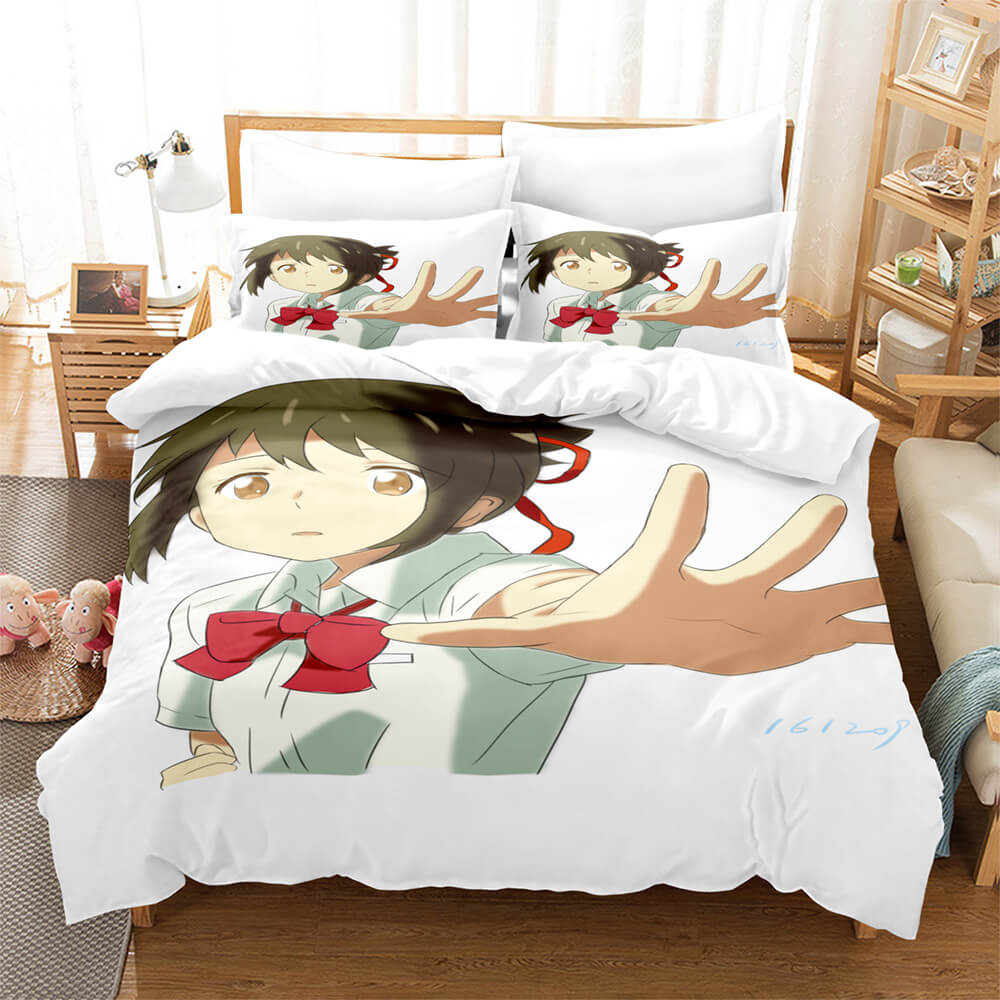 AnimeKizunaAICosplayBeddingSetDuvetCoversComforterBedSheets 3