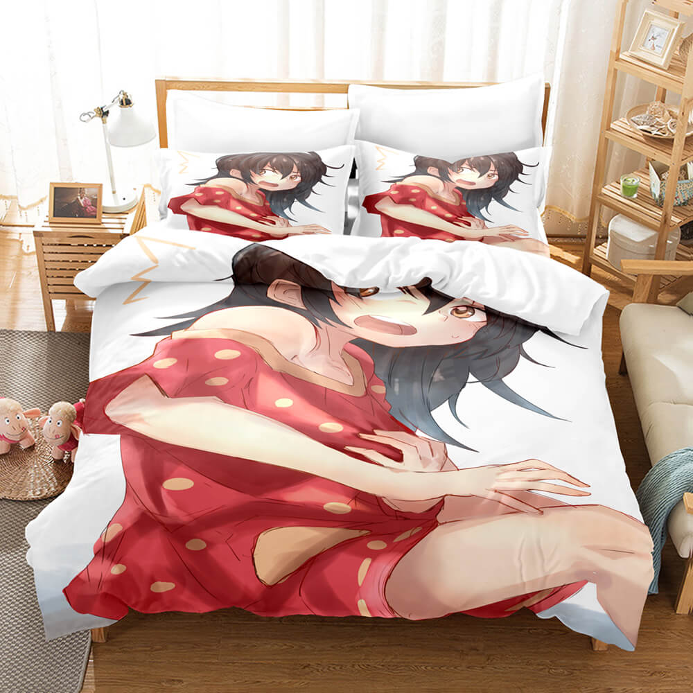 AnimeKizunaAICosplayBeddingSetDuvetCoversComforterBedSheets 5