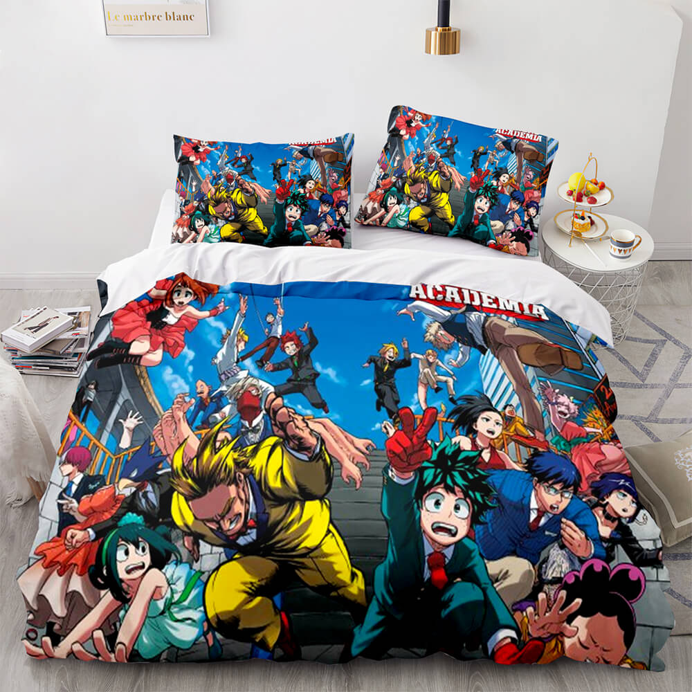 AnimeMyHeroAcademiaBeddingSetCosplayDuvetCoverBedSheetsSets 1