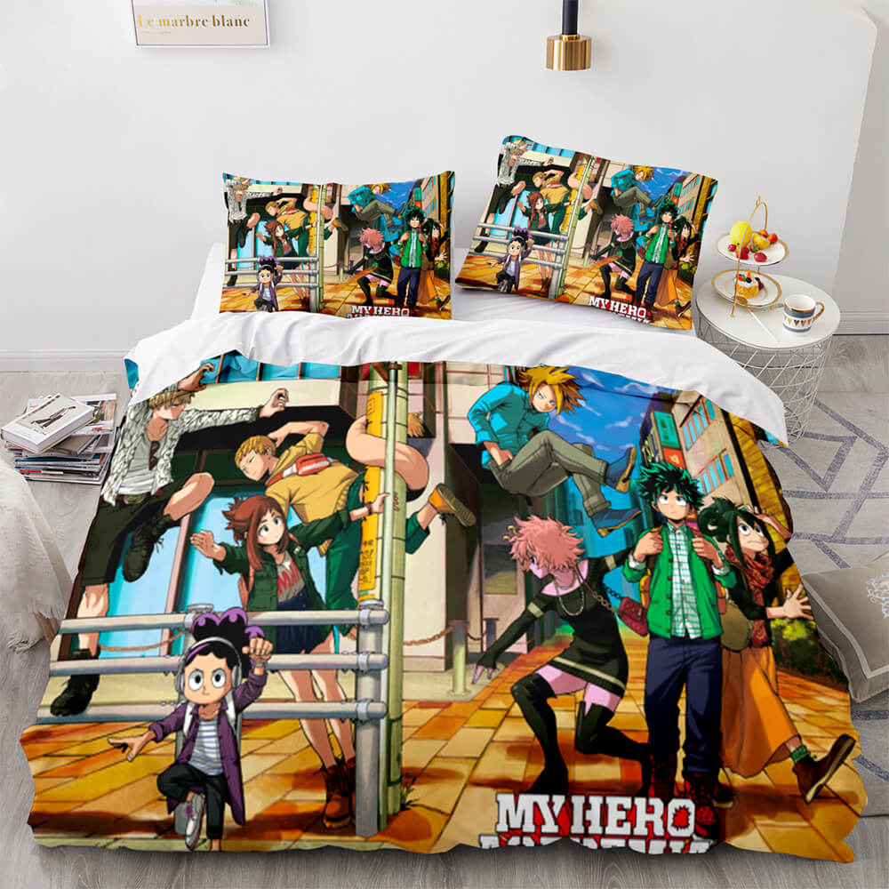 AnimeMyHeroAcademiaBeddingSetCosplayDuvetCoverBedSheetsSets 2