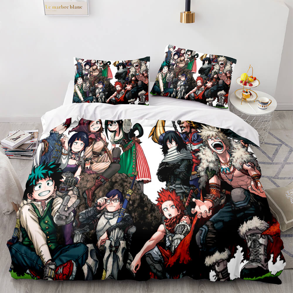 AnimeMyHeroAcademiaBeddingSetCosplayDuvetCoverBedSheetsSets 4