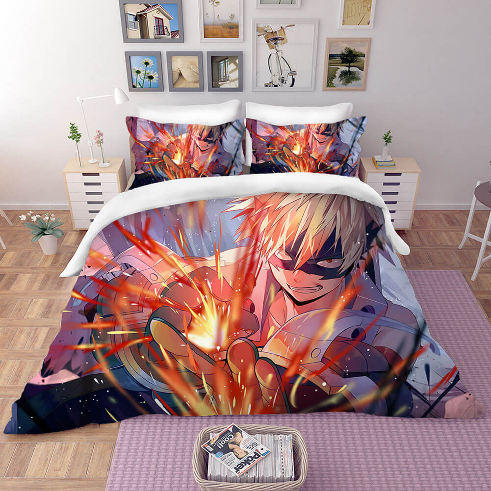 AnimeMyHeroAcademiaBeddingSetDuvetCoversComforterBedSheets 10