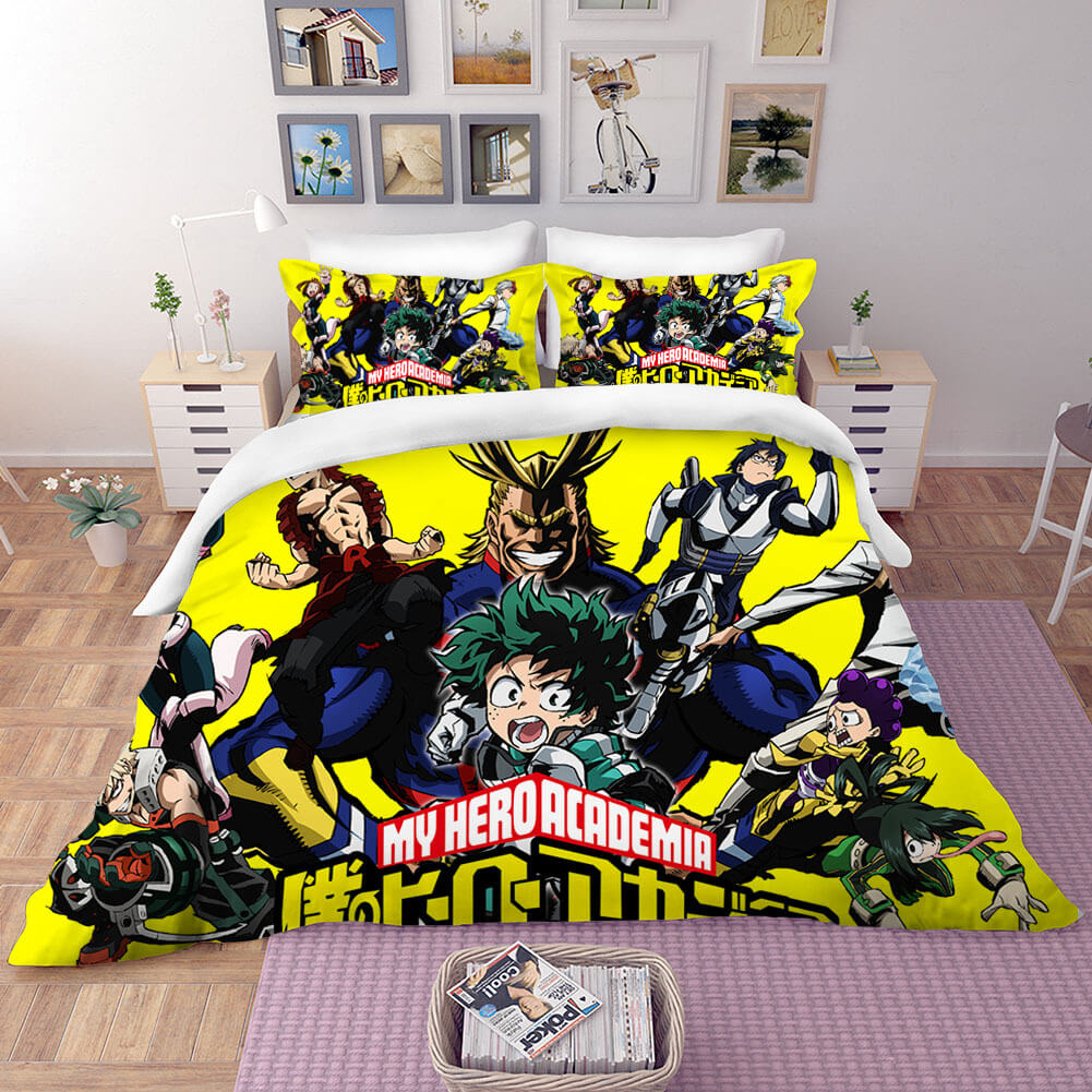 AnimeMyHeroAcademiaBeddingSetDuvetCoversComforterBedSheets 11