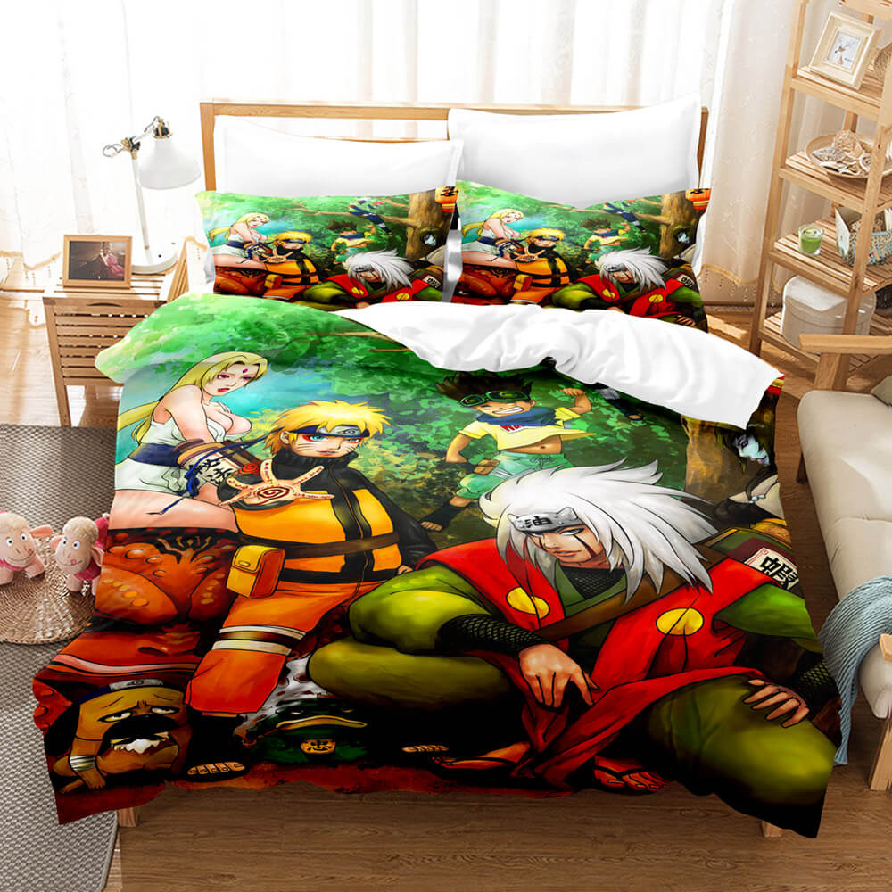 AnimeNarutoCosplayBeddingSetQuiltDuvetCoverBedSheetsSets 1